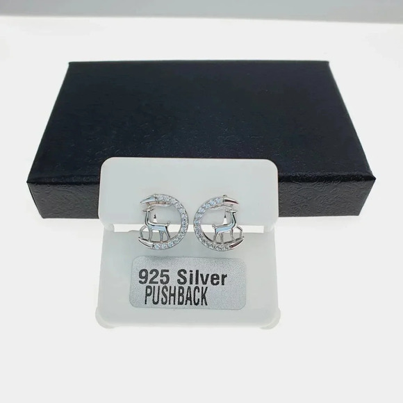 "925 sterling silver luxury CZ earrings for women/girls, Best for RJUS2226 - Picture 5 of 10